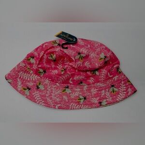 Juncture Pink Bee Patterned Bucket Hat. Brand new!